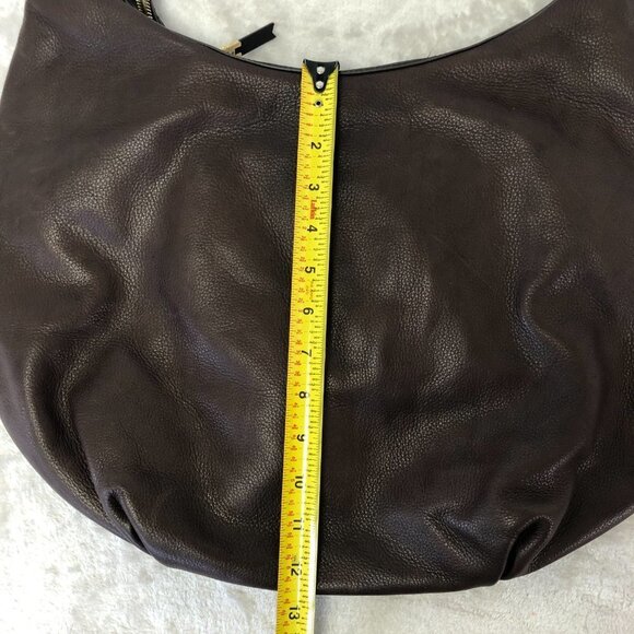India Hicks Isabella Brown Leather Hobo Shoulder Bag Purse - Picture 15 of 16